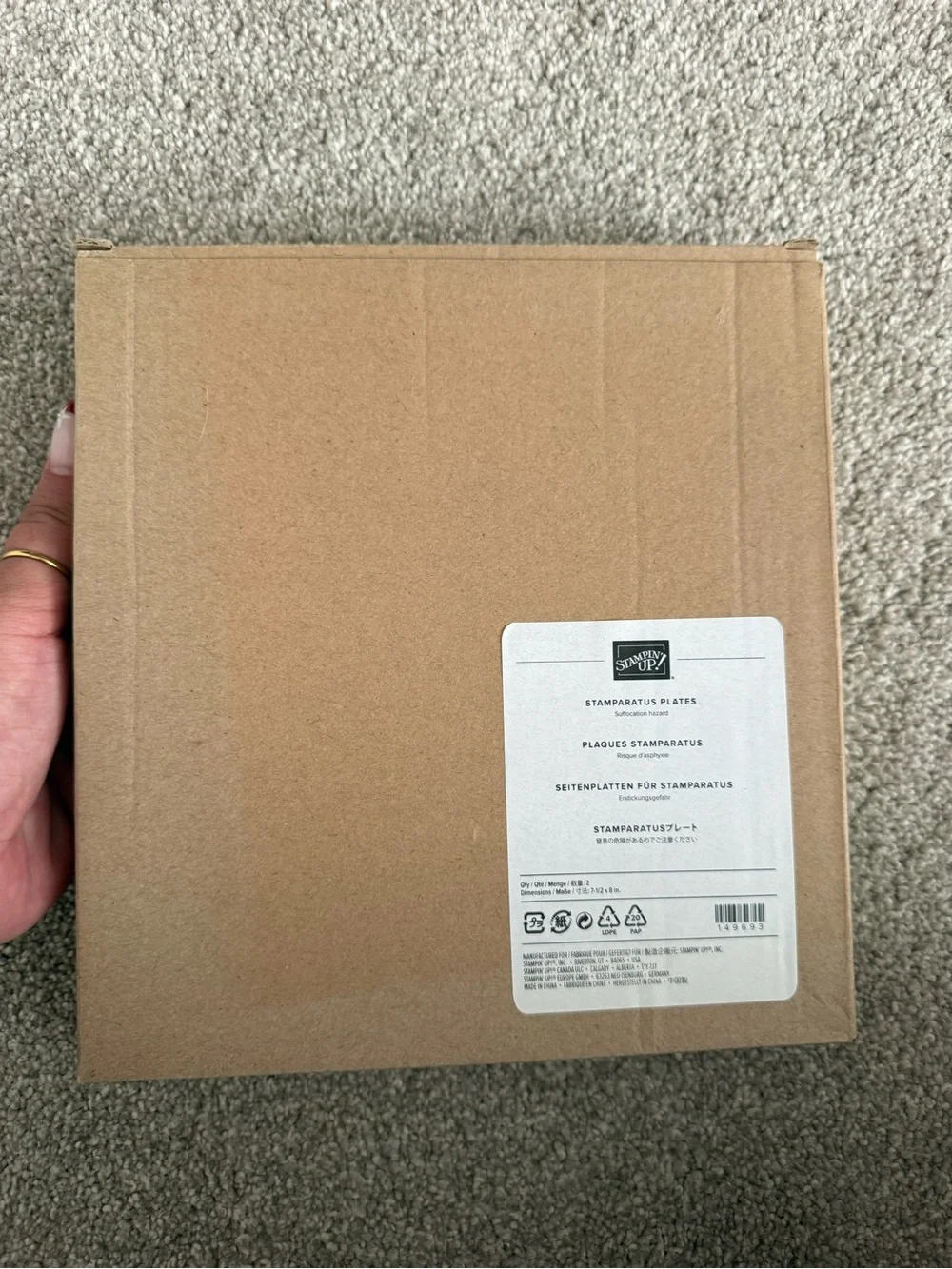 Stampin' Up! Replacement Stamparatus Plates - Kraft Brown Box
